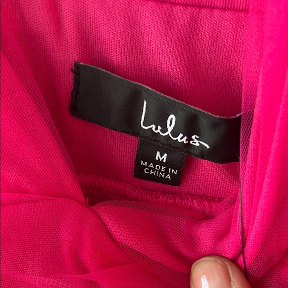 Lulu's Hot Pink Mini Cocktail Dress Size Medium - Picture 3 of 12